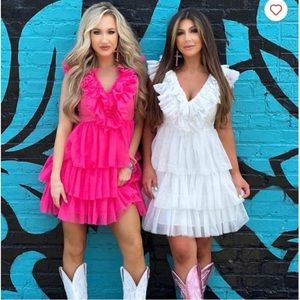 NWT Southern Fried Chics Pink Tiered Tulle Marsha Dress
